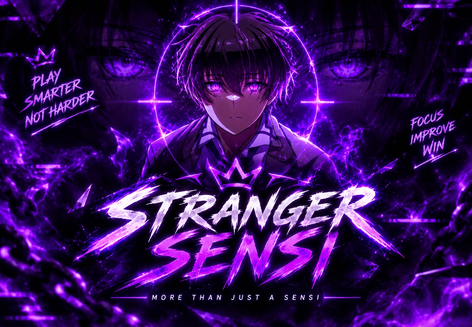 Stranger Sensi purple gaming banner